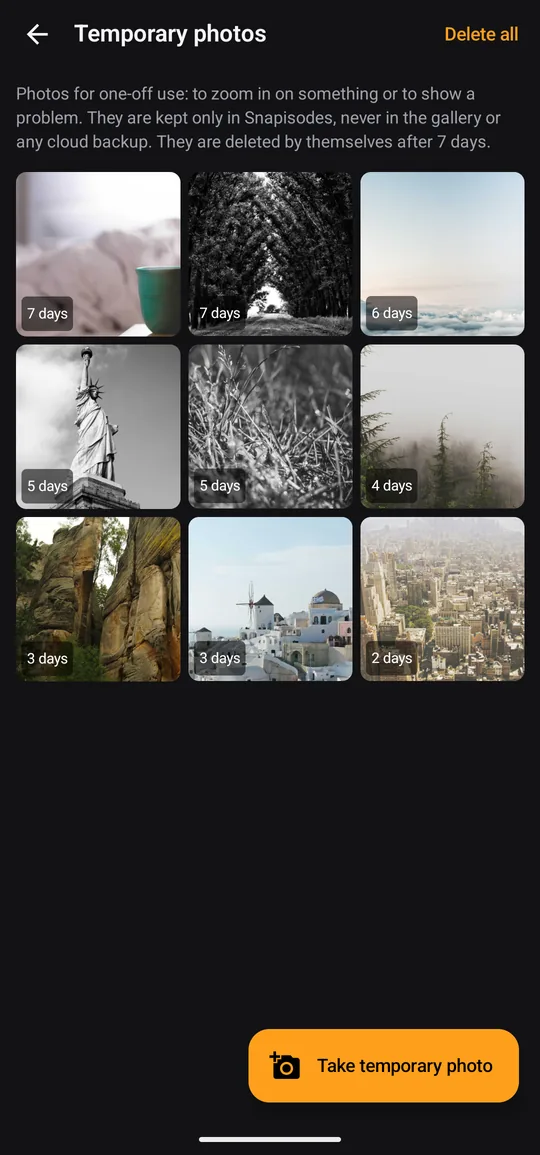 Photos that don't clutter your gallery