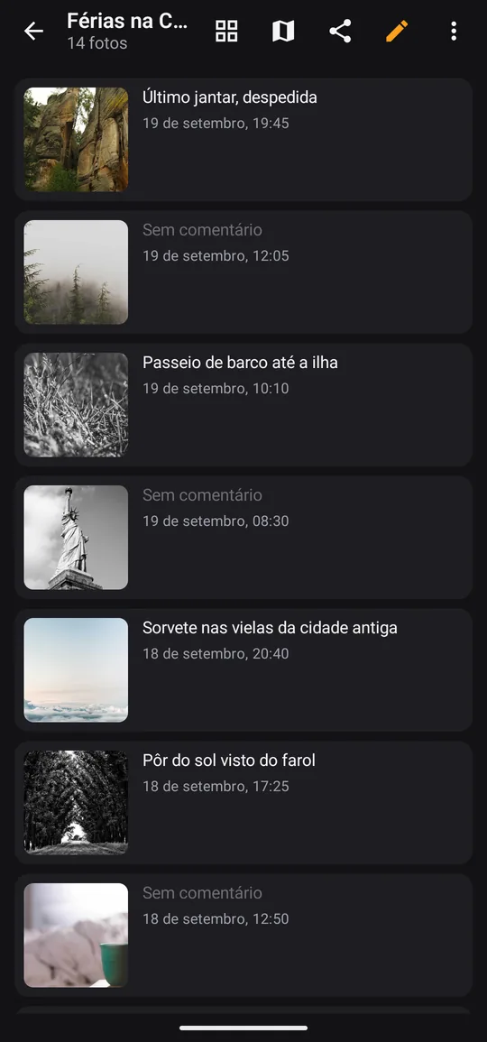 A história de uma viagem, pronta para compartilhar