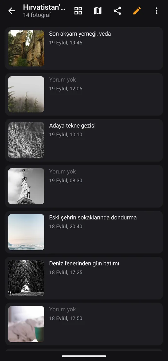 Gezinizin hikayesi, paylaşıma hazır