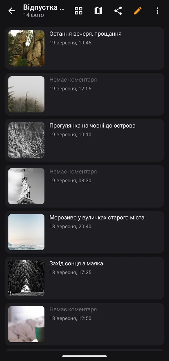 Історія поїздки, готова поділитися